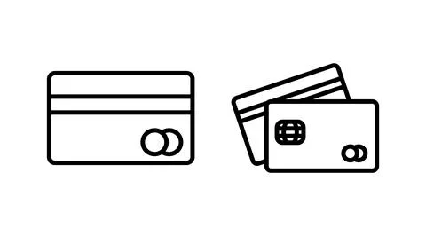 Credit card icon vector. payment icon. debit payment icon Stock Illustration