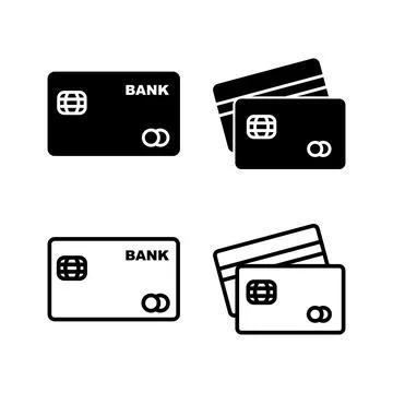Credit card icon vector. payment icon. debit payment icon Stock Illustration