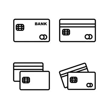 Credit card icon vector. payment icon. debit payment icon Stock Illustration