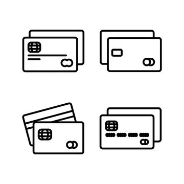 Credit card icon vector. payment icon. debit payment icon Stock Illustration