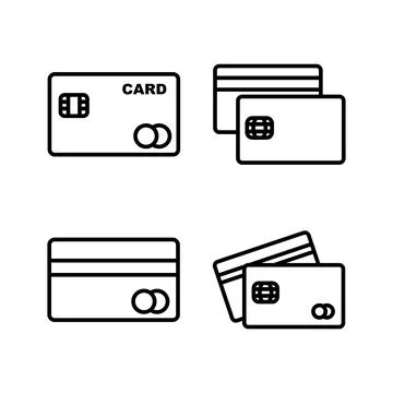 Credit card icon vector. payment icon. debit payment icon Stock Illustration