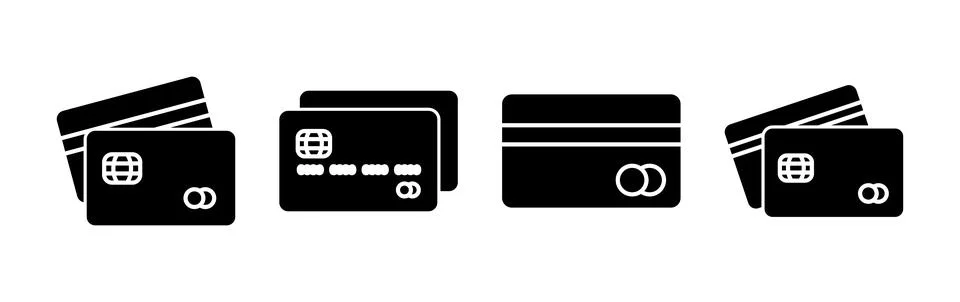 Credit card icon vector. payment icon. debit payment icon Stock Illustration