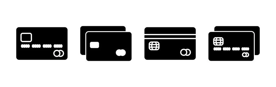 Credit card icon vector. payment icon. debit payment icon Stock Illustration