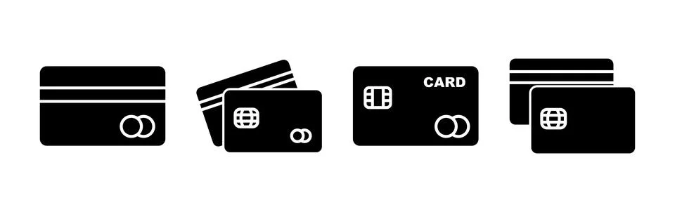 Credit card icon vector. payment icon. debit payment icon Stock Illustration