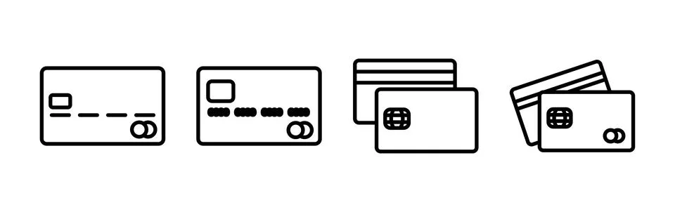 Credit card icon vector. payment icon. debit payment icon Stock Illustration