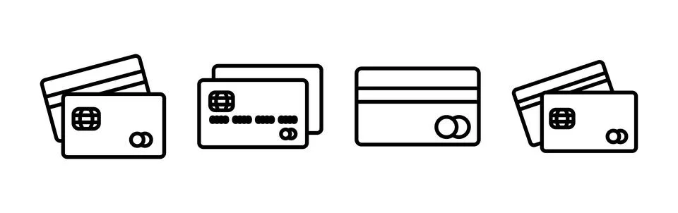 Credit card icon vector. payment icon. debit payment icon Stock Illustration