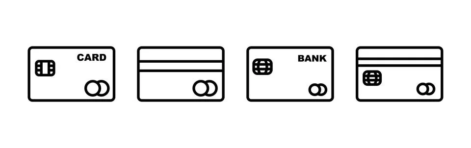 Credit card icon vector. payment icon. debit payment icon Stock Illustration