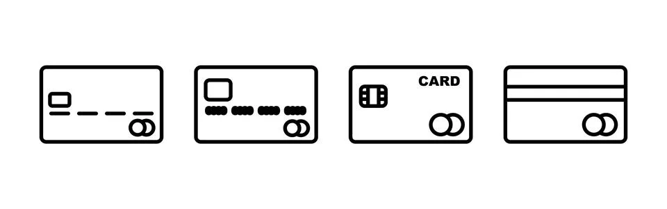 Credit card icon vector. payment icon. debit payment icon Stock Illustration