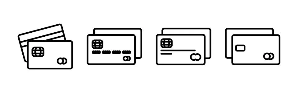 Credit card icon vector. payment icon. debit payment icon Stock Illustration