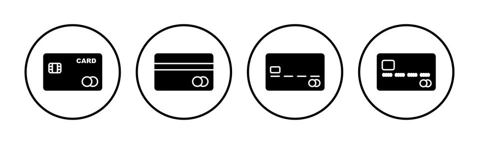 Credit card icon vector. payment icon. debit payment icon Stock Illustration