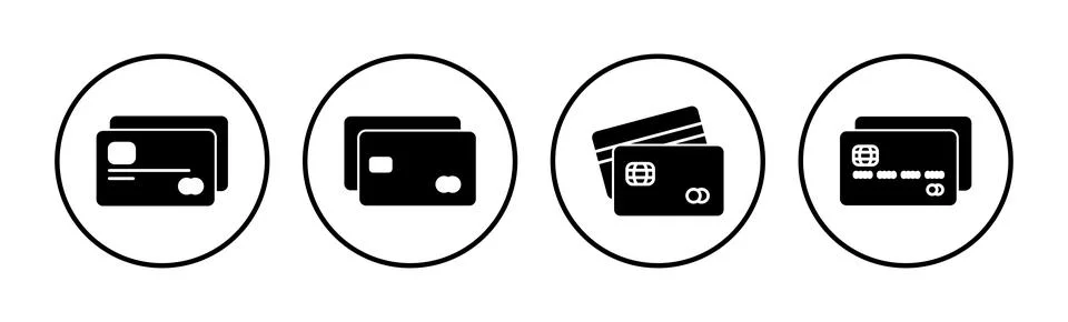 Credit card icon vector. payment icon. debit payment icon Stock Illustration