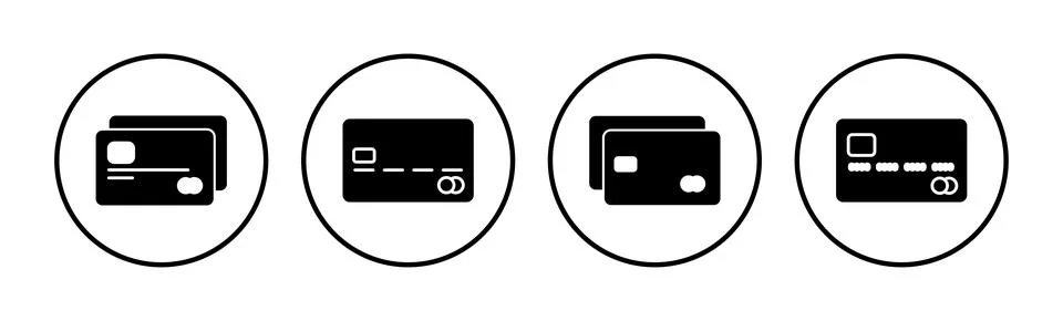 Credit card icon vector. payment icon. debit payment icon Stock Illustration