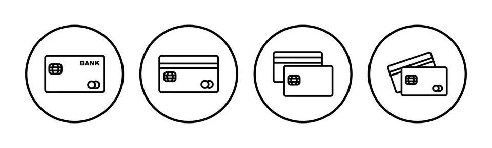 Credit card icon vector. payment icon. debit payment icon Stock Illustration