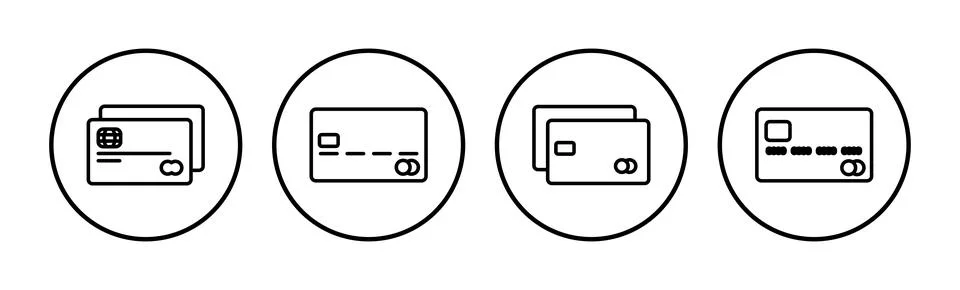 Credit card icon vector. payment icon. debit payment icon Stock Illustration