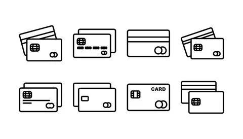 Credit card icon vector. payment icon. debit payment icon Stock Illustration