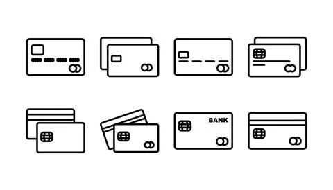 Credit card icon vector. payment icon. debit payment icon Stock Illustration