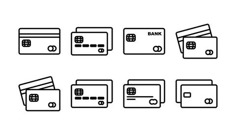 Credit card icon vector. payment icon. debit payment icon Stock Illustration