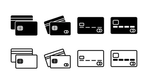 Credit card icon vector. payment icon. debit payment icon Stock Illustration