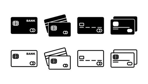 Credit card icon vector. payment icon. debit payment icon Stock Illustration