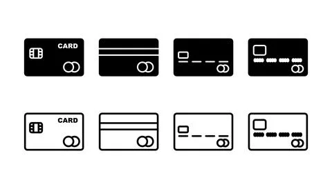 Credit card icon vector. payment icon. debit payment icon Stock Illustration