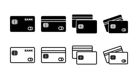 Credit card icon vector. payment icon. debit payment icon Stock Illustration
