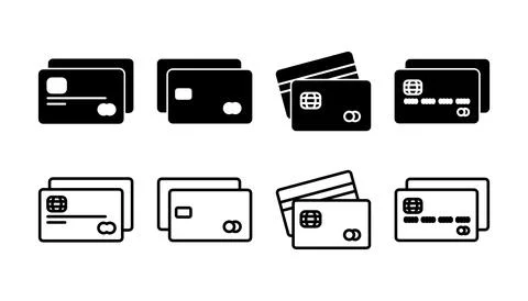Credit card icon vector. payment icon. debit payment icon Stock Illustration