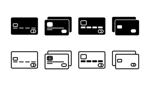 Credit card icon vector. payment icon. debit payment icon Stock Illustration