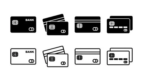 Credit card icon vector. payment icon. debit payment icon Stock Illustration