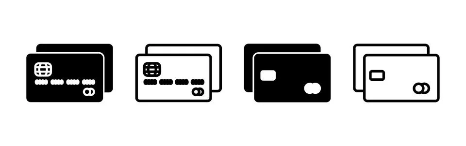 Credit card icon vector. payment icon. debit payment icon Stock Illustration