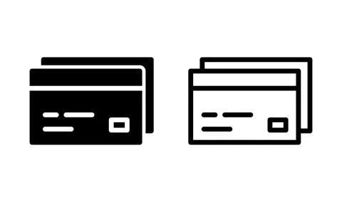 Credit card icon vector. payment icon. debit payment icon 库存插图