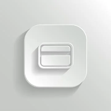 Credit card icon - vector white app button Stock Illustration