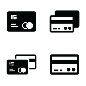 Credit card icons Stock Illustration