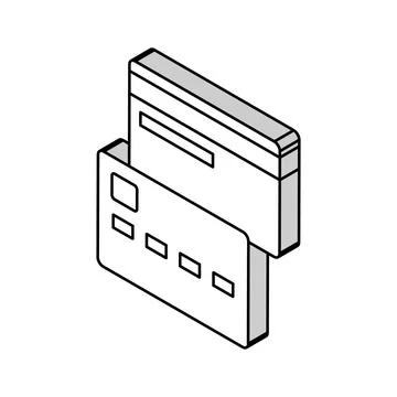Credit card isometric icon vector illustration 스톡 일러스트