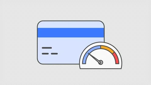 Credit card limit animation Stockbeeldmateriaal 317360445