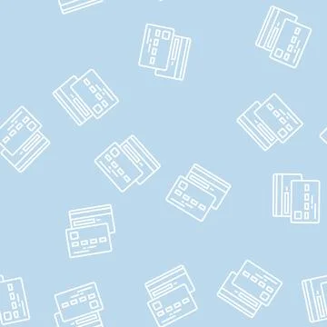 Credit card line seamless pattern Stock Illustration
