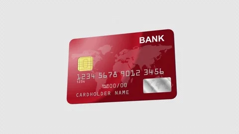 Credit Card Loop With Alpha Channel Video stock 346738379
