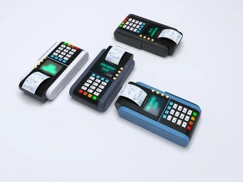 Credit card machine Illustrazione stock