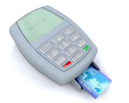 Credit card machine Stock Illustration
