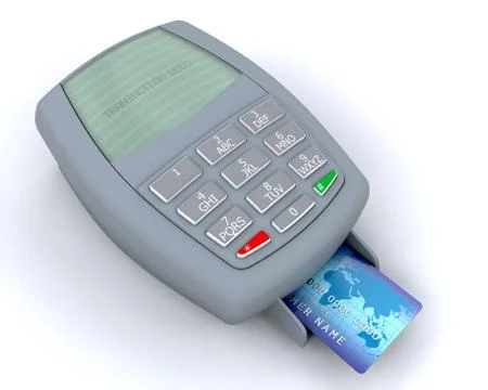 Credit card machine Stock Illustration