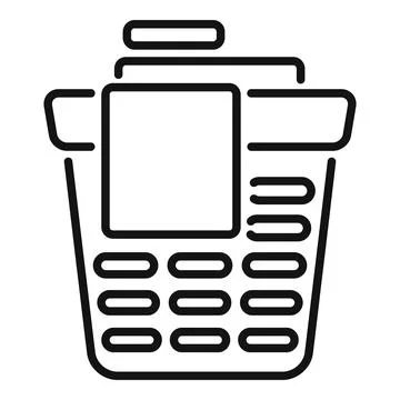 Credit card machine processing payment for online shopping Illustrazione stock