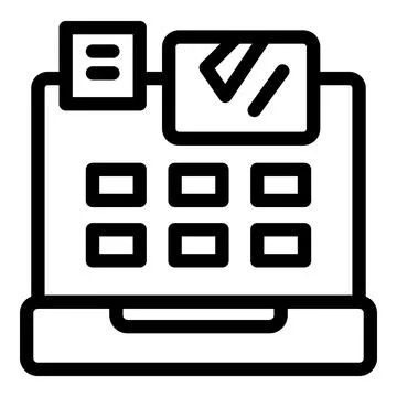 Credit card machine processing payment with printed receipt イラスト素材