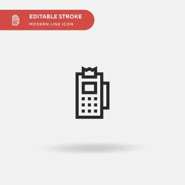 Credit Card Machine Simple vector icon. Illustration symbol design template f Stock Illustration