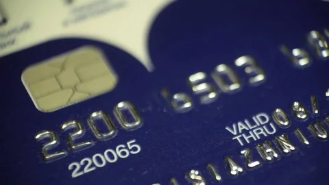 Credit card macro Stock Footage 83212820