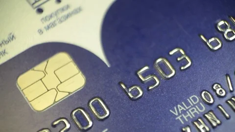 Credit card macro Stock Footage 83213006