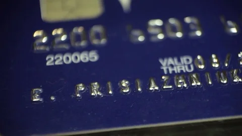 Credit card macro Stock Footage 83213073