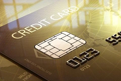 Credit card macro Stock Illustration