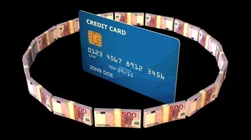 Credit card money loop Stock Footage 85887213