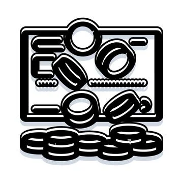 Credit card number with security code and money Illustrazione stock