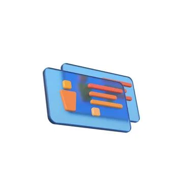 Credit card or user id card icon on speech glassmorphism bubble realistic s.. Stock Illustration