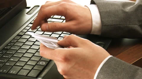 Credit Card Order Stock Footage 4884900